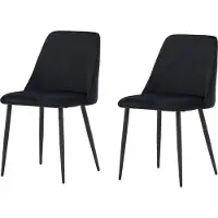 Venture Home - Chaise Night Noir - Pack de 2