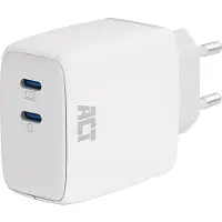 ACT AC2165 (65 W, 2 ports), Chargeur USB, Blanc