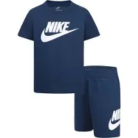 Nike Clu Short Sleeve Set Bleu 5-6 Years Enfants