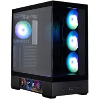 Zalman P40 DS BLACK, Midi Tower, PC, Noir, ATX, Micro ATX, Mini-ITX, Plastique, Acier, Verre trempé, Plus