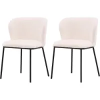 Venture Home Chaise Edina blanc pack de 2