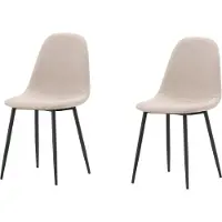 Ebuy24 Polar chaise de salle à manger beige