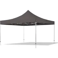 TOOLPORT 4x4 m Tonnelle pliante Alu, PES 800, gris foncé