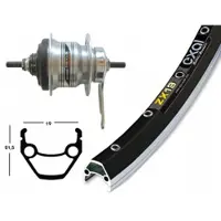 Winora Roue H 28x1,75RB moyeu Shim.7-G.argenté36L Exal ZX 19 noir/argenté Niro-Spei.