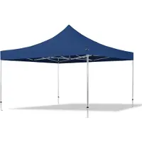 TOOLPORT 4x4 m Tonnelle pliante Alu, PES 800, bleu foncé