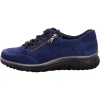 Semler Lena : Chaussures plates à lacets, modèle "Schnürschuhe", couleur bleu, pour un usage quotidien