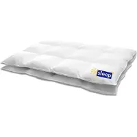 HANSKRUCHEN GmbH HANSKRUCHEN couette en duvet 155x220 cm chaleur moyenne duvet lavable pour personnes allergiques couette toutes saisons respirante à caissons blanche