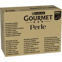 Gourmet 96 x 85g Jumbopack Perle mix de poisson en sauce (4 variétés) Nourriture pour Chat