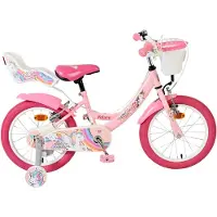 Volare Vélo enfant Unicorn - Fille - 16 pouces - Rose - Deux freins à main