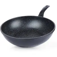 Orion Grande poêle wok en granit 30 cm