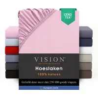 Vision Home Vision Drap Housse Rose 180x200