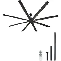 Vevor Ventilateur de Plafond sans Lumière 243 cm avec Télécommande 6 Vitesses