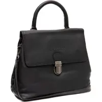 Chesterfield Cuir sac à épaule bandoulière sac à main Angera Crossbody Bag Black noir
