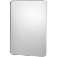 Vevor Miroir mural Miroir de maquillage Miroir de salle de bain Miroir rectangulaire 762 x 559 x 25 mm, cadre en alliage d'aluminium Miroir avec support en forme de Z