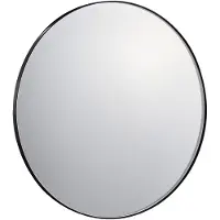 Vevor Miroir mural Miroir de maquillage Miroir de salle de bain 762 mm de diamètre 3,81 mm d'épaisseur Miroir rond, cadre en alliage d'aluminium Miroir