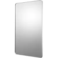 Vevor Miroir mural Miroir de maquillage Miroir de salle de bain 1220 x 916 x 25 mm cadre argenté en alliage d'aluminium Miroir avec support en forme de Z adapté