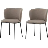 Ebuy24 Edina chaise de salle à manger marron.
