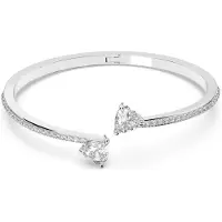 Swarovski Bracelet-Jonc Mesmera Attract, Coeur, Blanc, Métal Rhodié