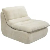 HABITAT ET JARDIN Chauffeuse en tissu texturé "Candela" - 81 x 96 x 75 cm - Beige