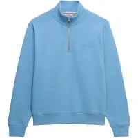 Superdry Essential Logo Embroidered Half Zip Sweatshirt Bleu XL Femme