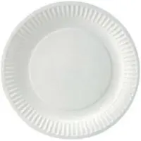 CaterSource Paptallerken Ø18 cm FSC-maerket bionedbrydelig Hvid,100 stk/pk (100x)