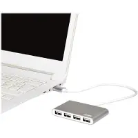 Port Designs PORT PORT900120 - Hub 4 ports USB A 2.0 vers 4 ports USB A 2.0 Gris