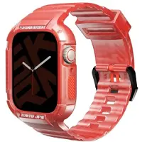 Skinarma Band+Case Saido 2in1 Apple Watch 45/44mm red (Acier inoxydable, Matières plastiques, Silicone), Sangles de montre, Rouge
