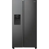 Hisense RS5P535NTFE Réfrigérateur-congélateur Side-By-Side, 376 litres de réfrigération, 190 litres de congélation, Distributeur d'eau/glace, Total NoFrost, Multi AirFlow, FastFreeze, noir