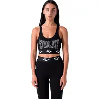 Everlast Jersey Strechetch Logo Sports Top Noir L Femme