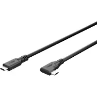 Goobay Câble USB-C 90, USB4, 1 m, noir -