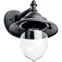 GTV Luminaire de jardin TOSKANA-AD E27 max. 60W IP54 applique droite noire - OS-TOS0DA-00
