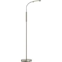 QAZQA Lampadaire moderne en acier avec LED à 3 niveaux de gradation rechargeable - Statler