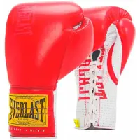 Everlast 1910 Sparring Laced Training Gloves Rouge 12 oz