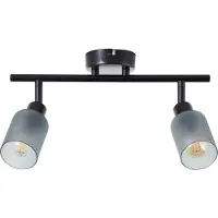 Brilliant Plafonnier noir Loralie 2 lumières