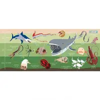 Oceanarium Deep Sea Creatures M Towel Multicolore