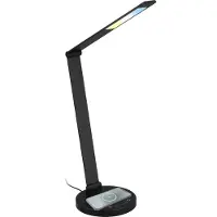 Briloner Cuma LED Lampe de bureau, Chargeur inductif, Variable, tactile, fonction mémoire, noir, Ø18 x 44 cm