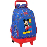 Safta Mickey Mouse Today 33l 33x45x22cm Wheeled Backpack Bleu Enfants
