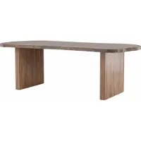 Ebuy24 Eleonora table de salle à manger ovale 100x230 cm marron.