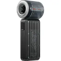 Super Merchant Hand fan Gyro 4000 mAh black, Ventilateur, Noir