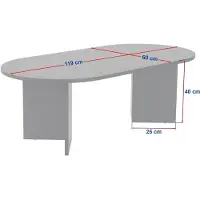 Skye Decor , Sable - White, Tables basses, blanc, 119 x 40 x 60 cm