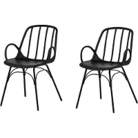 Venture Home Dyrön chaise de salle à manger avec accoudoirs noir