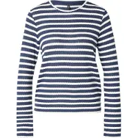 ONLY T-shirt bleu marine / blanc
