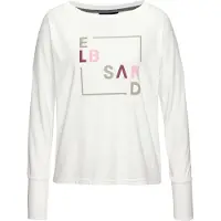 Elbsand T-shirt beige / rouge foncé / blanc