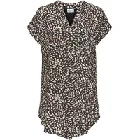 Beach time Chemisier beige / noisette / noir / blanc