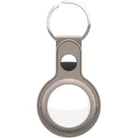 KEYBUDZ Porte-clés en cuir pour AirTag (Couleur : Sandy Beige), Accessoires pour traceur, Beige