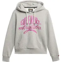 Superdry Mfg Original Metallic Hoodie Gris XL Femme