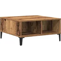 vidaXL Table Basse Vieux Bois 60X60X30 Cm Bois d'Ingénierie Lumarko