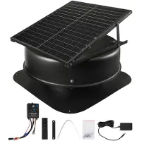 Vevor Ventilateur Extraction de Toit Solaire 50 W avec Thermostat Intelligent