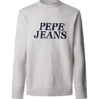 Pepe Jeans pour homme. PM702499 Luka Grey Sweater (L), Casuel, Gris, Acrylique