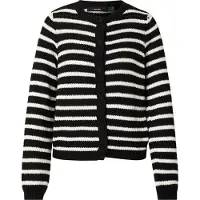 Vero Moda Cardigan 'VMGORGEOUS' noir / blanc